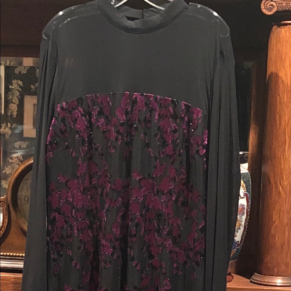 Black dress with velvet